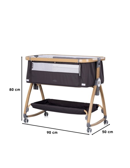 CHARISMA Lit bébé cododo ouverture latérale Inclinaison anti-reflux hauteur réglable 6 positions