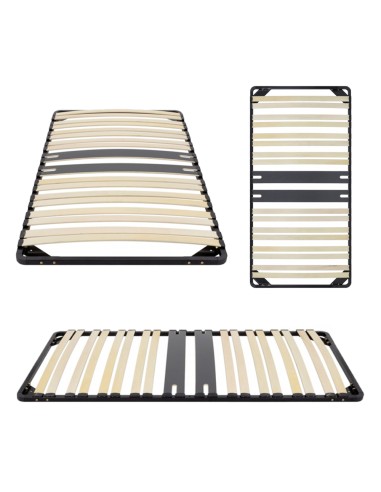 Sommier de lit avec 2 lattes extra larges renforcées zone lombaire