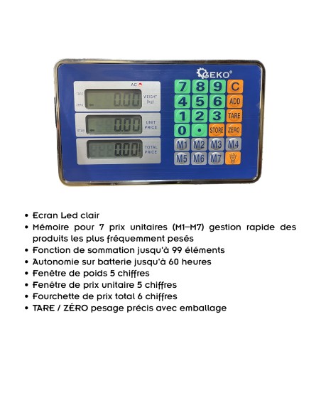 Balance industrielle électronique écran LED