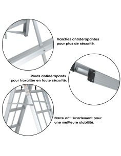 CLIMB Echelle double pliable et compacte en aluminium 2
