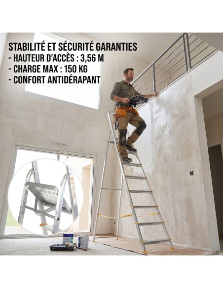 Escabeau en aluminium 8 marches