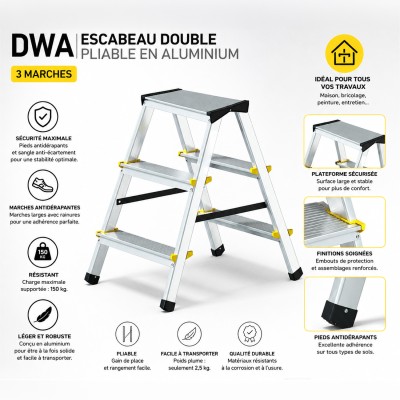 DWA Escabeau 3 marches 2