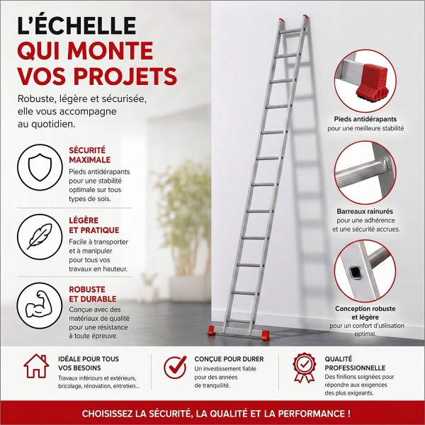 XTRA Echelle en aluminium simple
