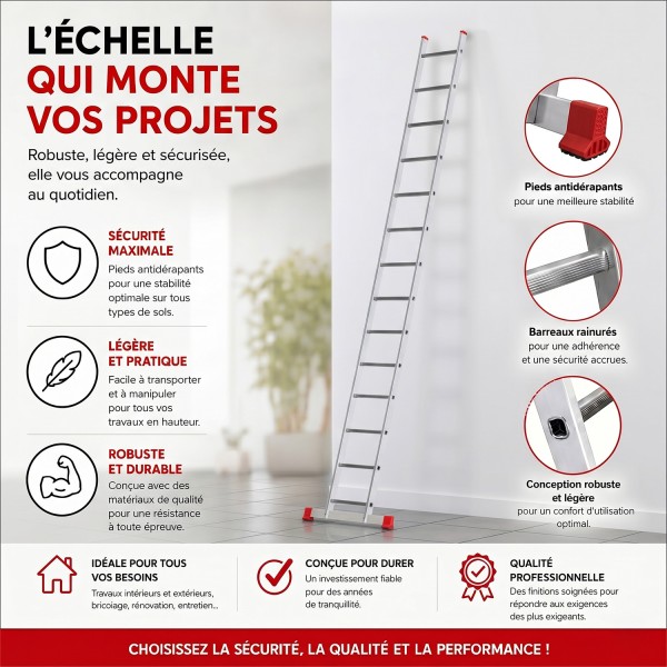 XTRA Echelle en aluminium simple