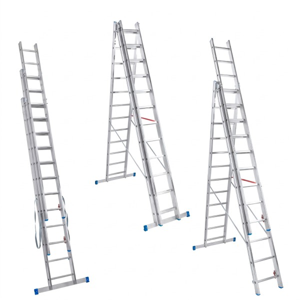 PETRA Echelle professionnelle transformable en aluminium 3 plans
