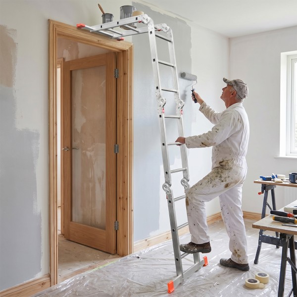 Échelle modulable aluminium 4x3 avec plateforme ZTRA
