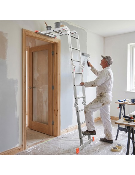 Échelle modulable aluminium 4x3 avec plateforme ZTRA