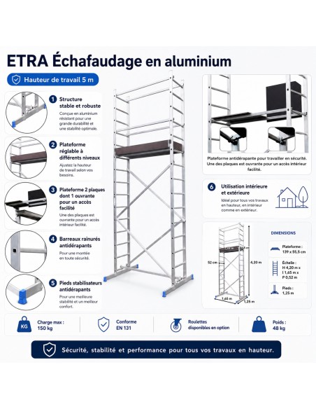 ETRA Echafaudage en aluminium