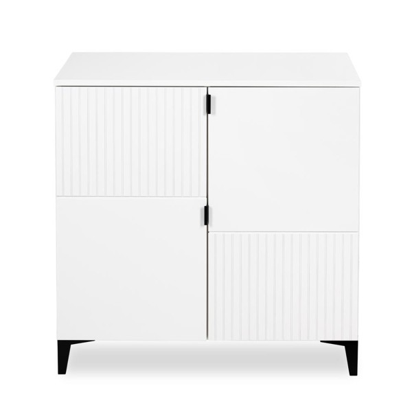 MIA Commode bébé en bois avec étagères 2 portes