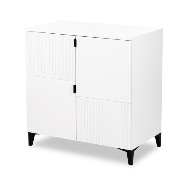 MIA Commode bébé en bois avec étagères 2 portes