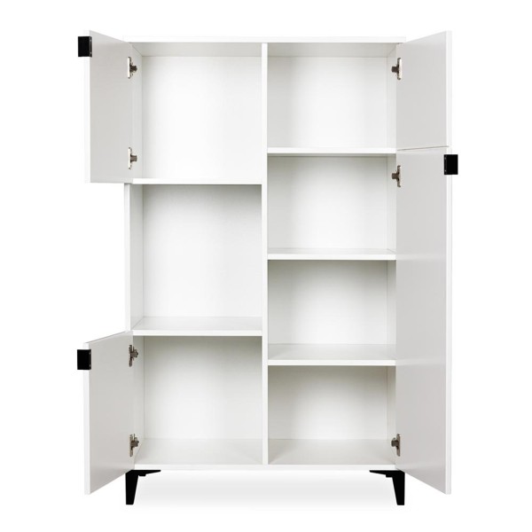 MIA Armoire 3 portes avec étagères et 1 niche
