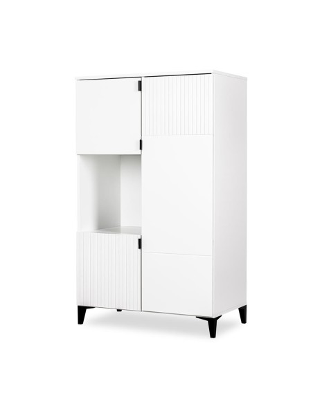 MIA Armoire 3 portes avec étagères et 1 niche