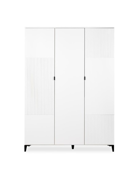 MIA Armoire penderie 3 portes avec étagères pour chambre enfant