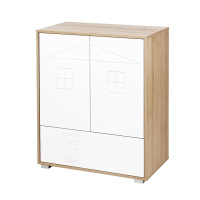 IDA Commode bébé en bois 2 portes 1 tiroir