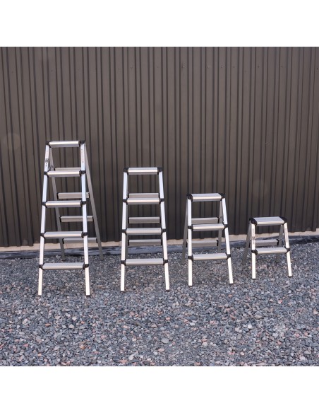 STEP Marchepied double pliable en aluminium – 2 à 5 marches