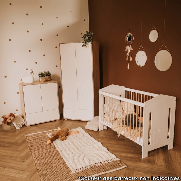 IDA Ensemble bébé armoire, commode et lit