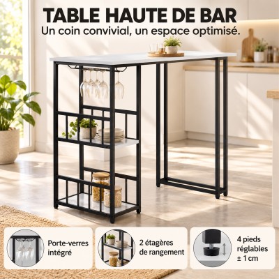 GAVIN Table haute de bar 2