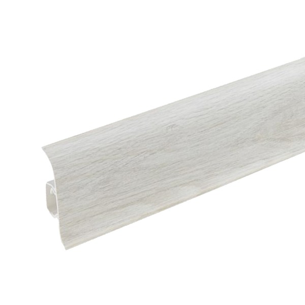 Plinthes goulotte passe-câble PVC 59 mm - 1,10 m avec raccords inclus