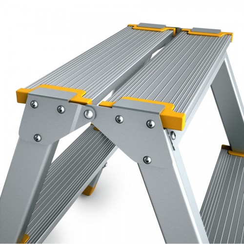 Escabeau marche pied ALVE 120 kg aluminium pliable 2